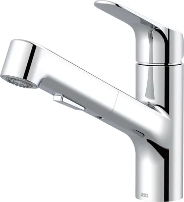 Produktbild von Lenz KOA Küchenarmatur Chrom, Einhebelmischer mit herausziehbarer Handbrause, Keramikkartusche, Schnellmontage, wasserspare 46040802