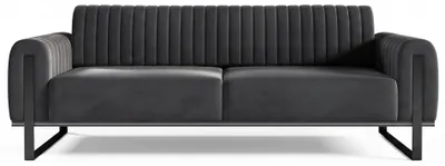 Produktbild von Selsey Parissa - Sofa, Samt Dunkelgrau schwarze Füße, 228 cm