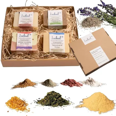 Immagine prodotto di Sapone naturale artigianale con burro di karité e lavanda (4 pezzi)