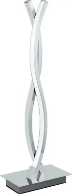 Produktbild von EGLO LED Tischlampe Lasana 2, 2 flammige Tischleuchte, Nachttischlampe aus Alu, Stahl, Kunststoff, Farbe: Chrom, weiß, inkl. Schalter
