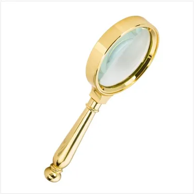 Productafbeelding van INF Volledig metalen 6x optische vergrootglas - Gouden handloep voor lezen, knutselen en taxatie van antiek