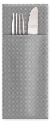 Produktbild von 500x Servietten Bestecktaschen Premium 32 x 40 cm Airlaid grau