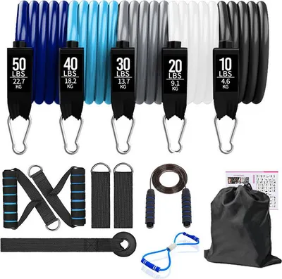 Immagine prodotto di INF Set di 11 Corde Elastiche di Resistenza da 150 libbre per Allenamento