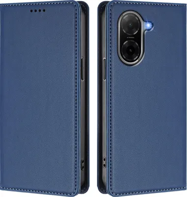 Image de Etui en cuir pour Xiaomi Redmi A5 4G, étui magnétique en cuirPolyuréthaneavec support Bleu foncé