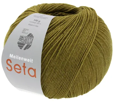 Produktbild von Lana Grossa - Meilenweit 100g Seta 0049 laubgrün