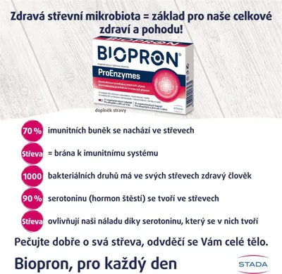 Immagine prodotto di Biopron ProEnzyme, probiotici, sollievo da flatulenza e disturbi alimentari, 10 capsule