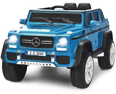 Image de Voiture électrique pour enfants Mercedes-Benz Maybach G650-S avec feux LED bleus, télécommande, bleue - B