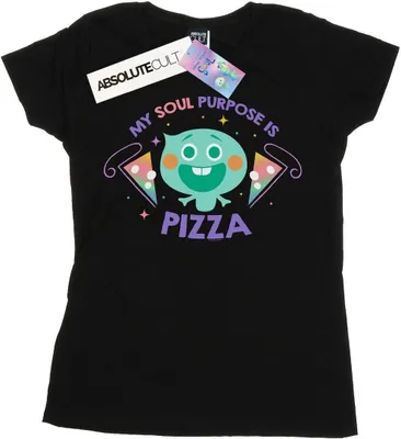 Produktbild von Disney - "Soul 22 Soul Purpose Is Pizza" T-Shirt für Damen BI40480 (M) (Schwarz)