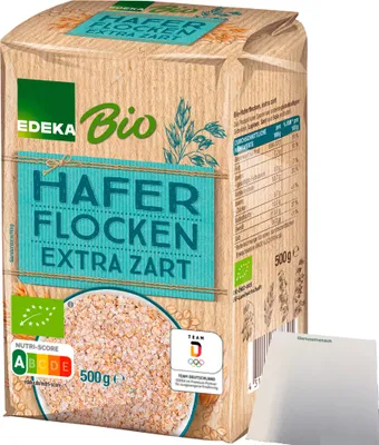 Produktbild von Edeka  Haferflocken extra zart (500g Packung) + usy Block
