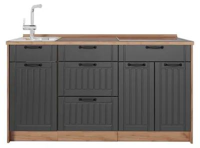 Obrázok produktu pre Kuchynský blok Vicco Fame-Line Tmavo-sivá 150 cm, AP Oak, Model 65412