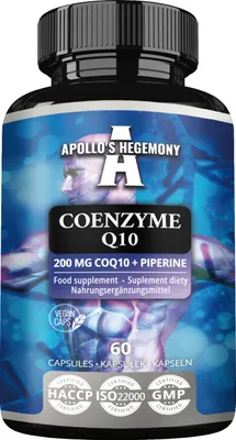 Produktbild von Coenzym Q10 200mg - 60 vegane Kapseln - mehr Energie und Antioxidantienschutz