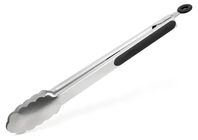 Image de Pince de barbecue en acier inoxydable, 34 cm - Noir