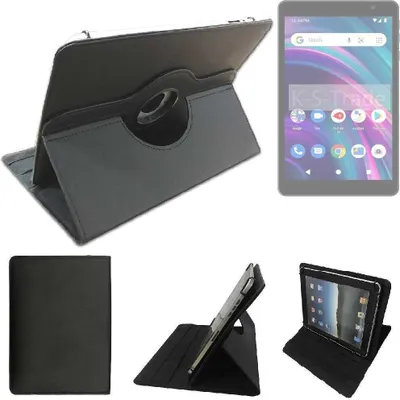Produktbild von High quality kompatibel mit BLU M8L 2022 Schutz Hülle 360° Tablet Case Schutzhülle Flip Cover  schwarz. Tablet Hülle drehbar Standfunktion Ultra