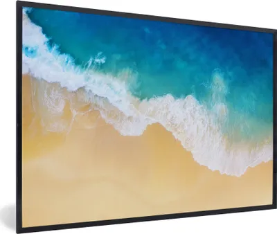 Produktbild von MuchoWow® MuchoWow® Gerahmtes Poster Strand - Meer - Golf - Sand 60x40 cm - Poster mit zchwarzem Bilderrahmen - Printing - Wanddeko Schlafzimmer