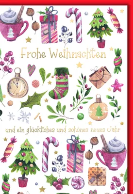 Produktbild von Weihnachten Weihnachtssymbole Weihnachtskarte mit Umschlag