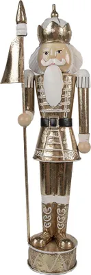 Immagine prodotto di Schiaccianoci decorativo natalizio Clayre & Eef 40 cm in metallo dorato