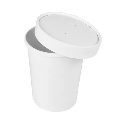 Zdjęcie produktu dla Papstar Suppenbecher To Go Pappe rund 770 ml Ø 11,8 cm 10,5 cm weiss 50 Stück