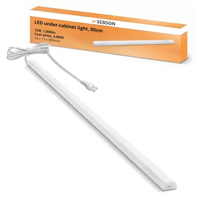 LED Unterbauleuchte 80cm, 12W, 1000lm, 4000K, mit Schalter