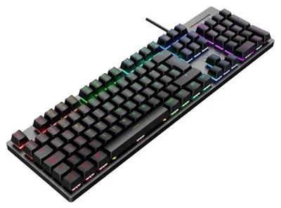 Produktbild von Hiditec Pack GK400, Kabelgebunden, USB, Mechanischer Switch, RGB-LED, Schwarz, Maus enthalten