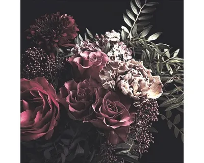 Produktbild von Glasbild Barock Flowers VI GLA2256 50x50 cm