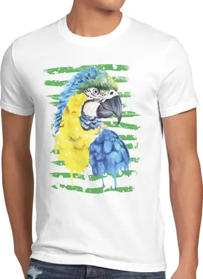 Produktbild von style3 Papagei Sommer Herren T-Shirt gelbbrustara regenwald vogelfreund vögeln