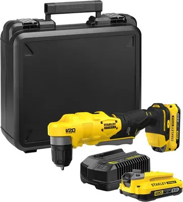 Imagen del producto de Taladro atornillador inalámbrico Stanley Fatmax de 18V, sistema V20, 2 baterías de 2Ah