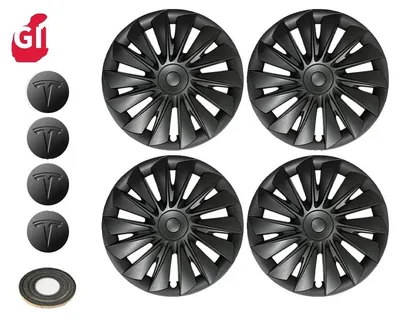 Imagen del producto de Protectores para máticos, 19 pulgadas, compatibles con Tesla Model Y 2020-2024, color  mate, juego de 4 unidades. Tesla, Model Y, 19 pulgadas