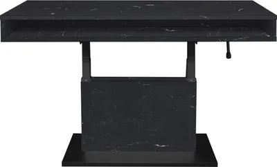 Image de Couchtisch >Lift<in keramik optik schwarz / schwarz - 110x59/78x60cm (BxHxT)