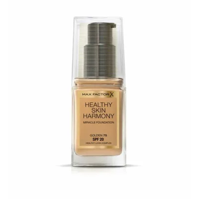Produktbild von Max Factor Healthy Skin Harmony, Pumpenflasche, Creme, Universal, Mattierend, Feuchtigkeitsspendend, Glanz, Glättend, Mittel, Golden
