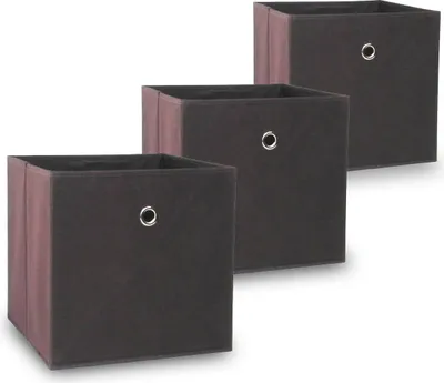Produktbild von Vladon Faltbare Aufbewahrungsbox Oslo, 3er Set,  Germany, Braun (32 x 32 x 32 cm)