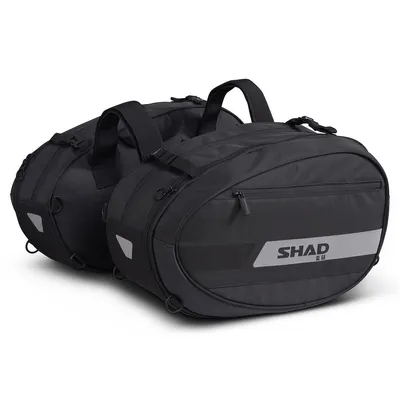 Immagine prodotto di Coppia borse laterali espandibili moto SHAD SL58 nero 46/58L