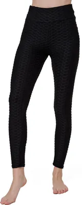 Produktbild von cofi1453® Damen Gym Fitness Leggings Push-Up Leggings Jogging Sport Bottoms mit Bauchkontrolle Frauen Yoga Lift Hose Schwarz S/M 34-36