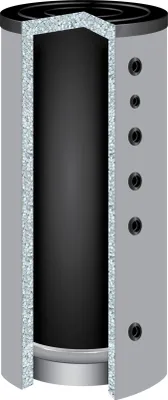 Produktbild von 1000 Liter TWL Pufferspeicher P-1000, ohne Wärmetauscher 100mm Isolierung