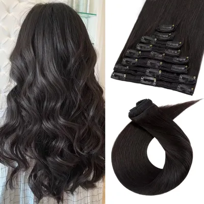 Produktbild von Clip-In-Haarverlängerungen aus Echthaar - 8 Stück, 35 cm