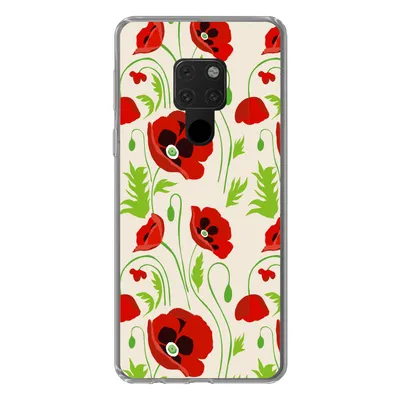 Produktbild von MuchoWow® Handyhülle Schutzhülle Hülle für Huawei P40 Lite Blumen - Mohn - Muster Silikon Softcase Handy Hülle - Handy