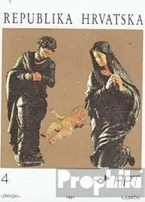 Produktbild von Briefmarken Kroatien 1991 Mi 184U (kompl.Ausg.) postfrisch Weihnachten