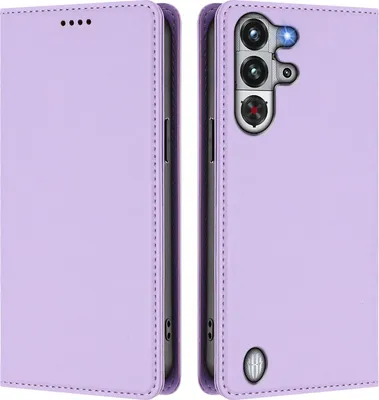 Image de Etui en cuir pour ZTE nubia RedMagic 10 Pro, étui magnétique en cuirPolyuréthaneavec support Violet clair