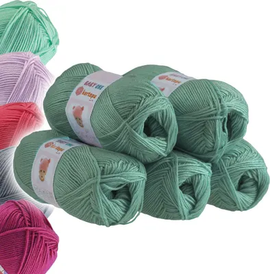 Produktbild von 5 x 100g Strickgarn Kartopu BABY ONE Antipilling Babywolle Babygarn, Farbwahl