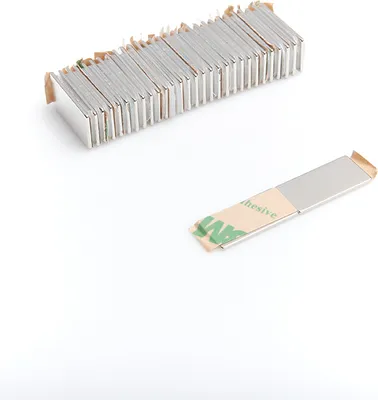 Zdjęcie produktu dla Magnes Neodymowy Płytkowy  40x12x1 mm N38 z klejem 3M komplet 5 sztuk