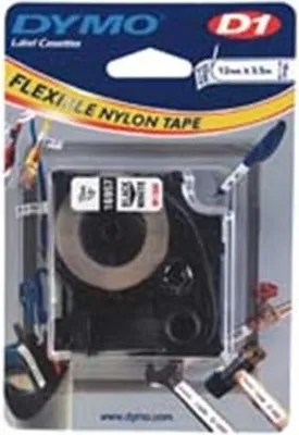 Produktbild von DYMO Original D1 Hochleistungs-Etikettenband | schwarz auf weiß |12 mm x 3,5 m | permanent haftendes Nylon- Schriftband | für LabelManager-Beschriftungsgerät