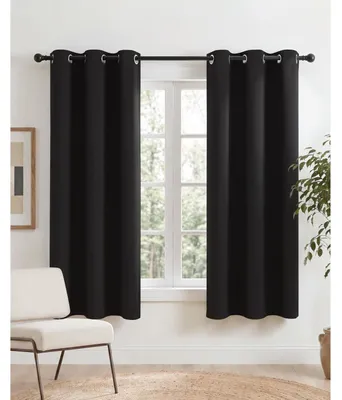 Produktbild von Vorhänge Verdunkelnd Schwarz 158 x 106 cm (2er Pack)
