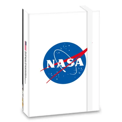 Image de ARS UNA boîte de classement A5, classeur pour cartable, avec élastique et rabats intérieurs, NASA avec logo, blanc