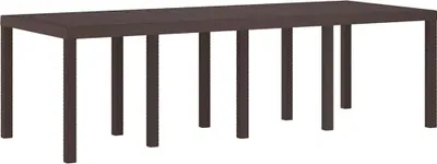 Immagine prodotto di vidaXL Tavolo da giardino marrone 250 x 100 x 73 cm in poly rattan