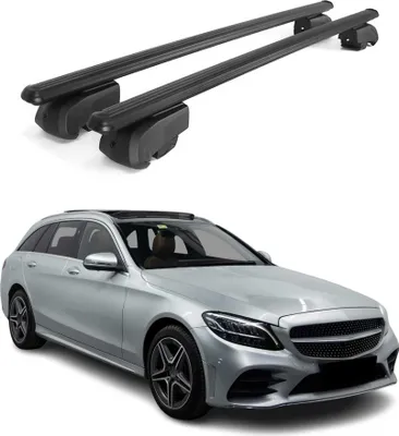 Produktbild von Dachträger Gepäckträger für Mercedes C S205 2014-2021 ABE Aluminium Schwarz