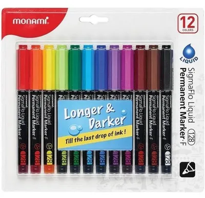 Immagine prodotto di Marker permanentny Monami SigmaFlo 12 kolorów