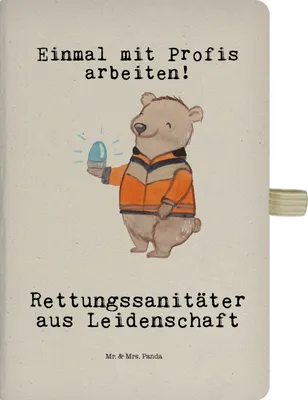 Produktbild von Mr. & Mrs. Panda Tagebuch Rettungssanitäter Leidenschaft - Transparent - Geschenk, Notizbuch A5, Skizzenbuch, Reisetagebuch, Kladde