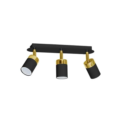 Produktbild von Deckenleuchte JOKER SCHWARZ/GOLD 3xGU10