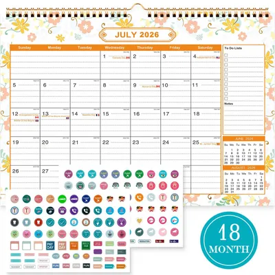 Immagine prodotto di Calendario da parete per 18 mesi - pratico calendario mensile