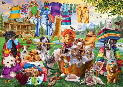 Produktbild von Puzzle 1000T Verrückter Haustiergarten