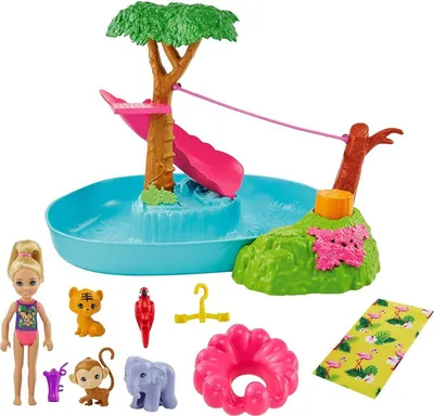 Produktbild von Mattel GTM85 - Barbie - Chelsea - Der verrückte Geburtstag - Dschungelparty Spielset
